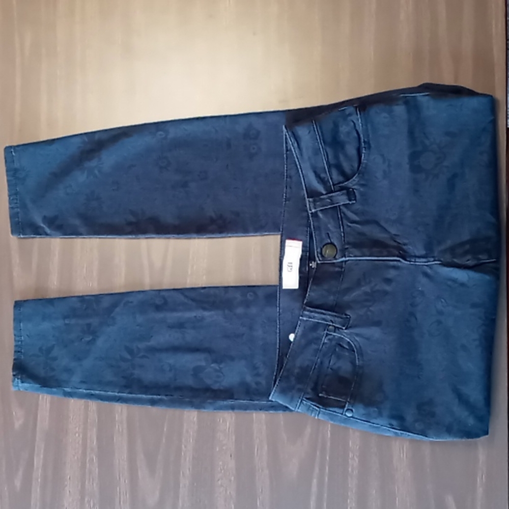 Cabi Black Patterned Skinny Jeans Size 4